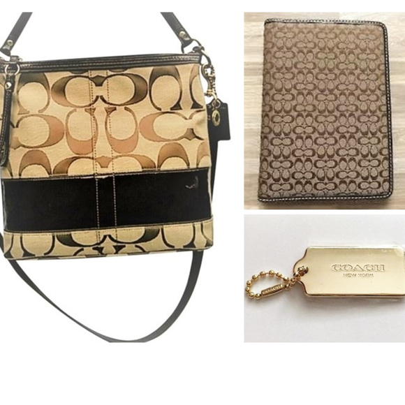 Coach purse, Coach passport holder, Coach hang tag